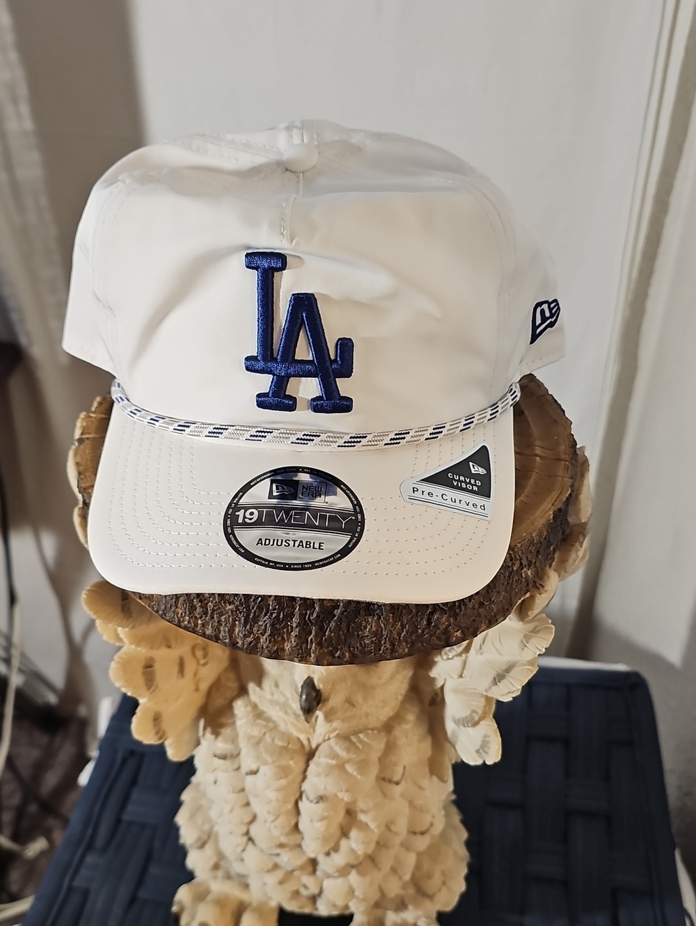 New Era Kids White LA Dodgers Cap with Blue Logo